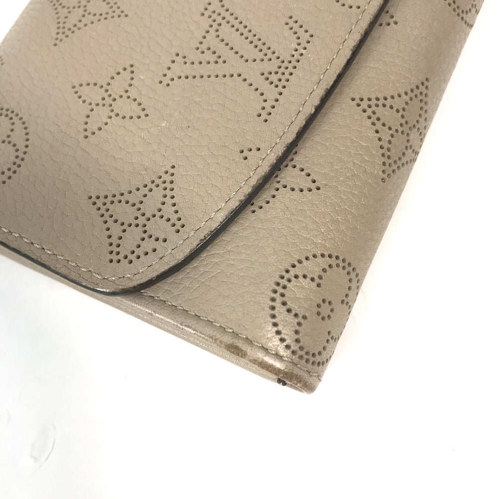 LOUIS VUITTON Long Wallet Purse M60144 Mahina leather beige Monogram Mahina Portefeuille Iris