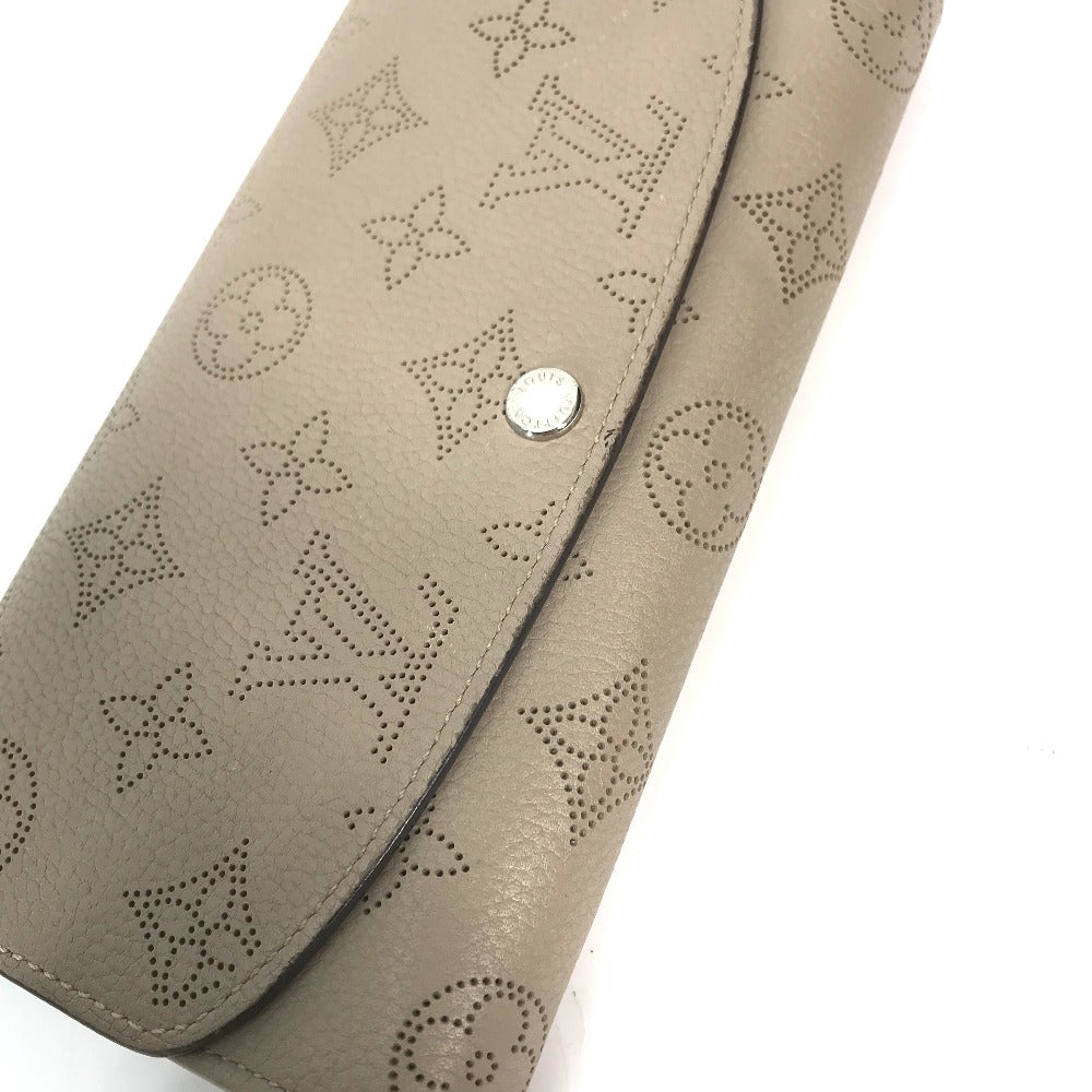 LOUIS VUITTON Long Wallet Purse M60144 Mahina leather beige Monogram Mahina Portefeuille Iris