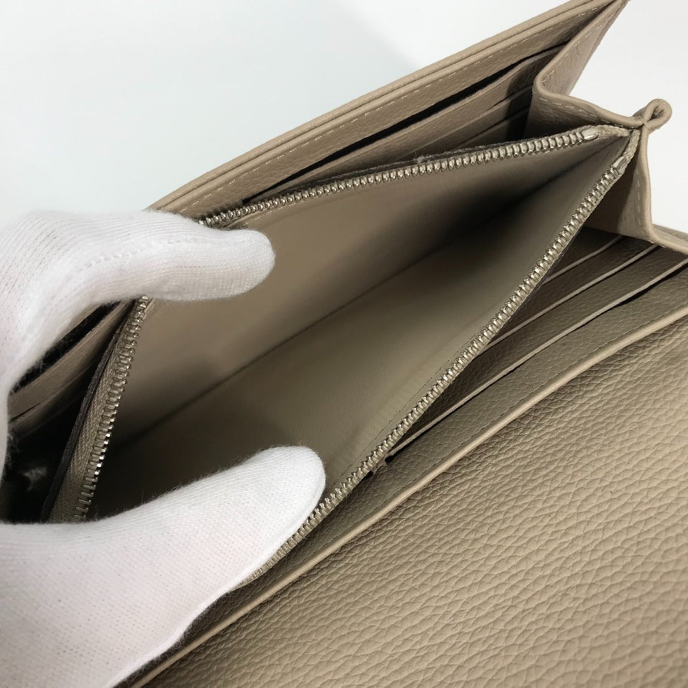 LOUIS VUITTON Long Wallet Purse M60144 Mahina leather beige Monogram Mahina Portefeuille Iris