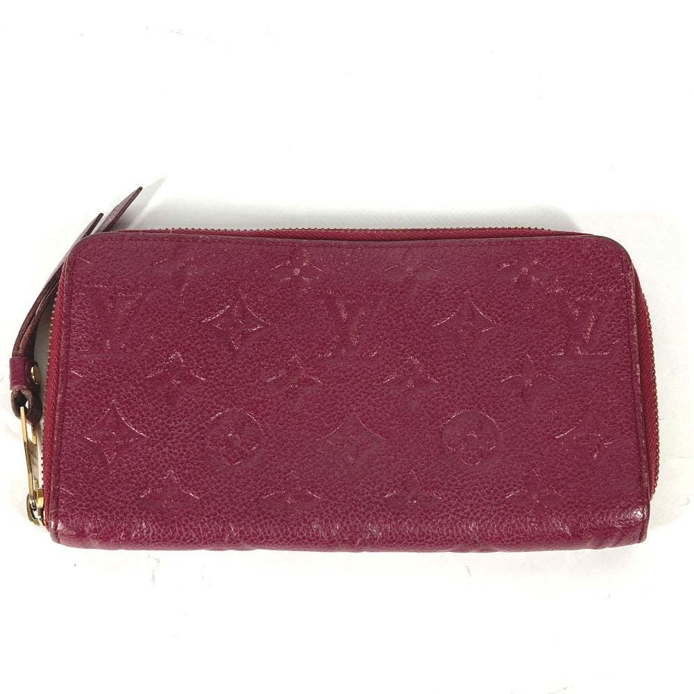 LOUIS VUITTON Long Wallet Purse M60359 Monogram Ann Platt Leather Red Monogram Ann Platt Portefeuille Wallet Ron