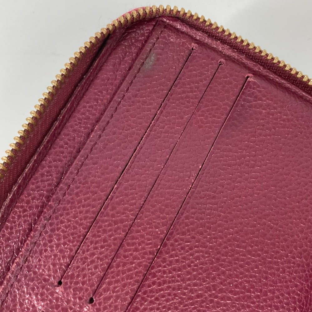 LOUIS VUITTON Long Wallet Purse M60359 Monogram Ann Platt Leather Red Monogram Ann Platt Portefeuille Wallet Ron
