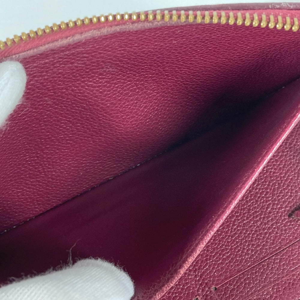 LOUIS VUITTON Long Wallet Purse M60359 Monogram Ann Platt Leather Red Monogram Ann Platt Portefeuille Wallet Ron