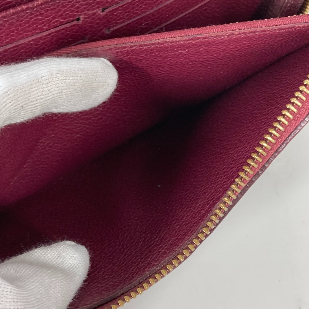 LOUIS VUITTON Long Wallet Purse M60359 Monogram Ann Platt Leather Red Monogram Ann Platt Portefeuille Wallet Ron