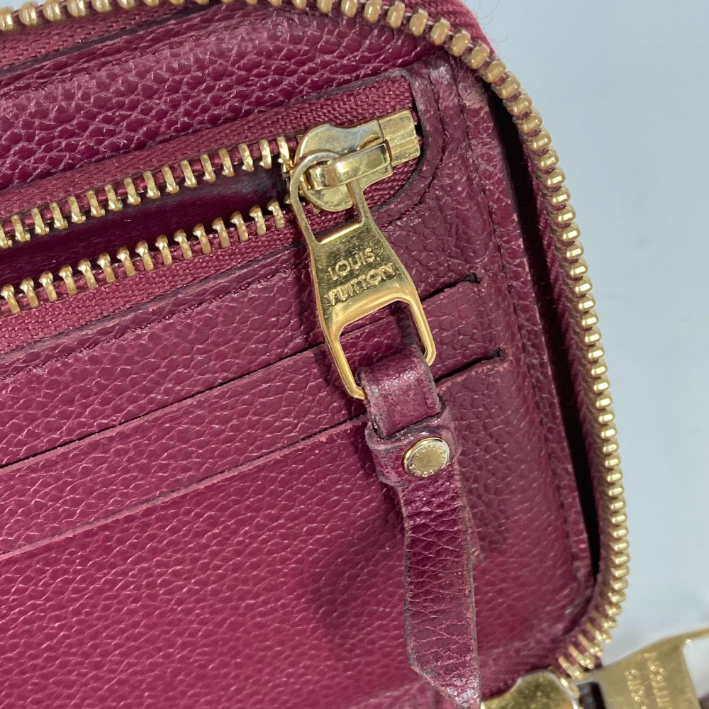 LOUIS VUITTON Long Wallet Purse M60359 Monogram Ann Platt Leather Red Monogram Ann Platt Portefeuille Wallet Ron