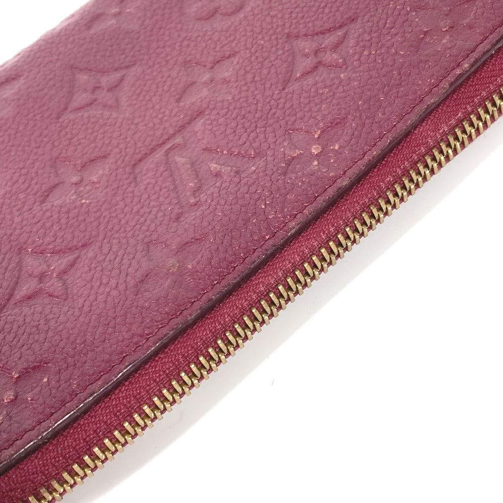 LOUIS VUITTON Long Wallet Purse M60359 Monogram Ann Platt Leather Red Monogram Ann Platt Portefeuille Wallet Ron