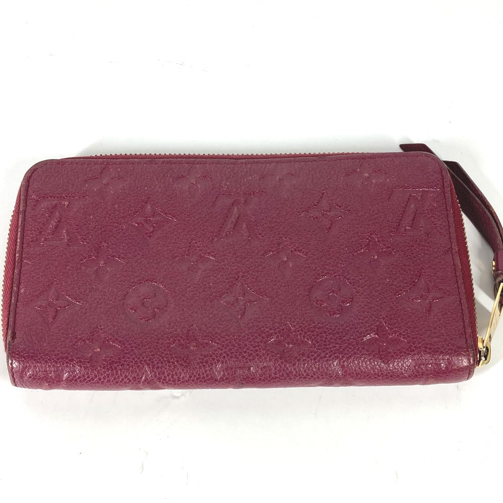 LOUIS VUITTON Long Wallet Purse M60359 Monogram Ann Platt Leather Red Monogram Ann Platt Portefeuille Wallet Ron