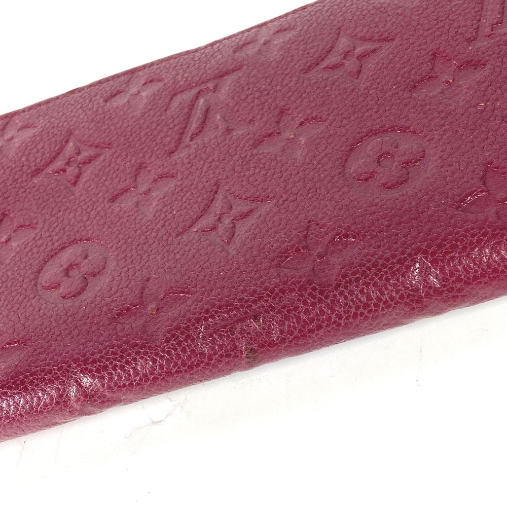 LOUIS VUITTON Long Wallet Purse M60359 Monogram Ann Platt Leather Red Monogram Ann Platt Portefeuille Wallet Ron