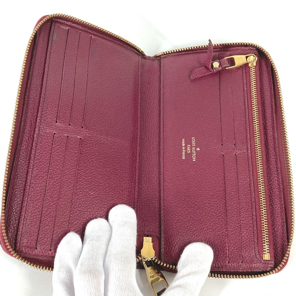LOUIS VUITTON Long Wallet Purse M60359 Monogram Ann Platt Leather Red Monogram Ann Platt Portefeuille Wallet Ron