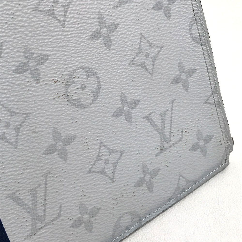 LOUIS VUITTON Clutch bag M61745 Monogram canvas Gray x red x navy Monogram white Pochette Jules PM