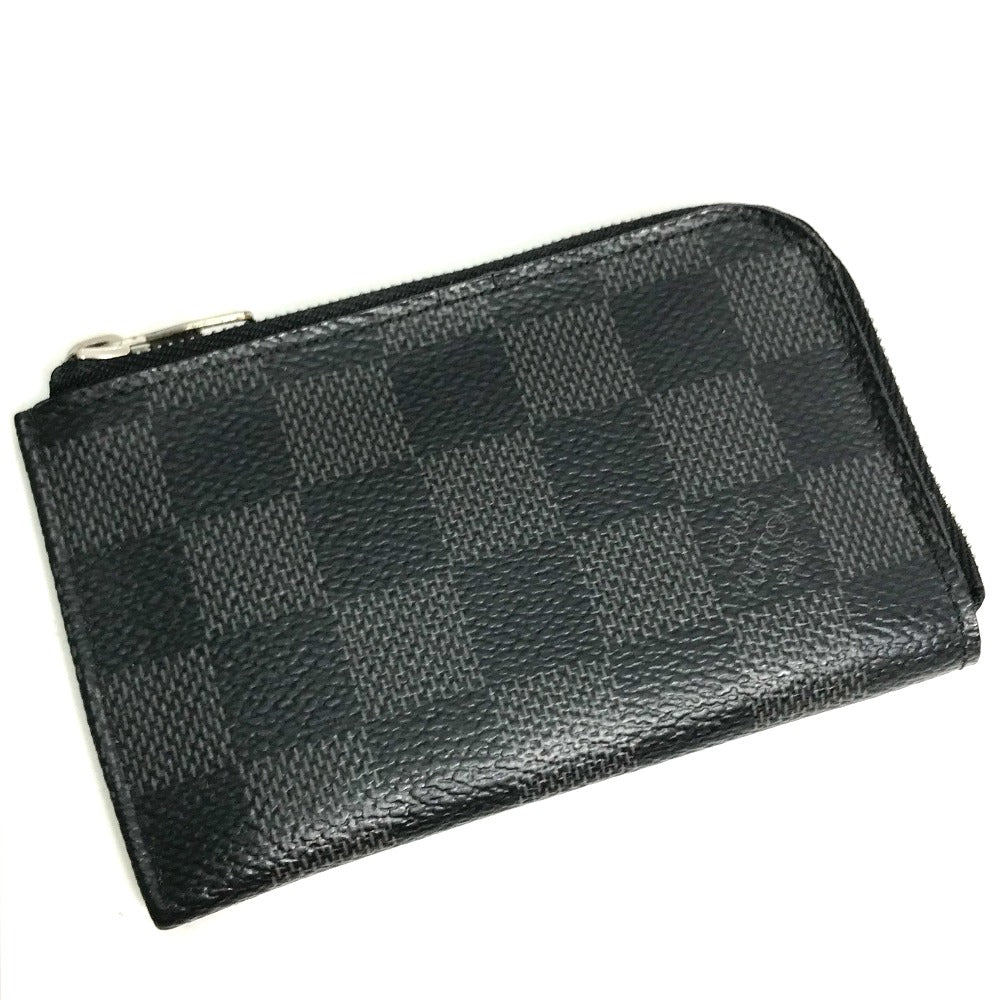 LOUIS VUITTON Coin case N61237 Damier Grafitto Canvas black Damier Grafitte Porto Monnaie