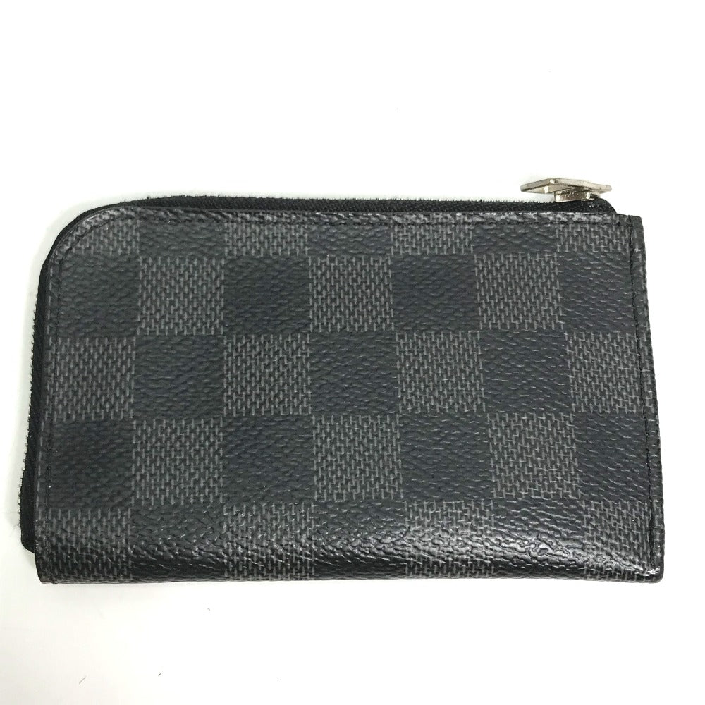 LOUIS VUITTON Coin case N61237 Damier Grafitto Canvas black Damier Grafitte Porto Monnaie