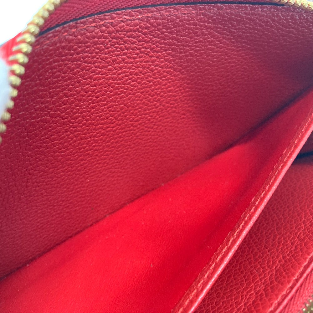 LOUIS VUITTON Long Wallet Purse M61865 Monogram Ann Platt Leather Red Monogram Ann Platt Zippy wallet