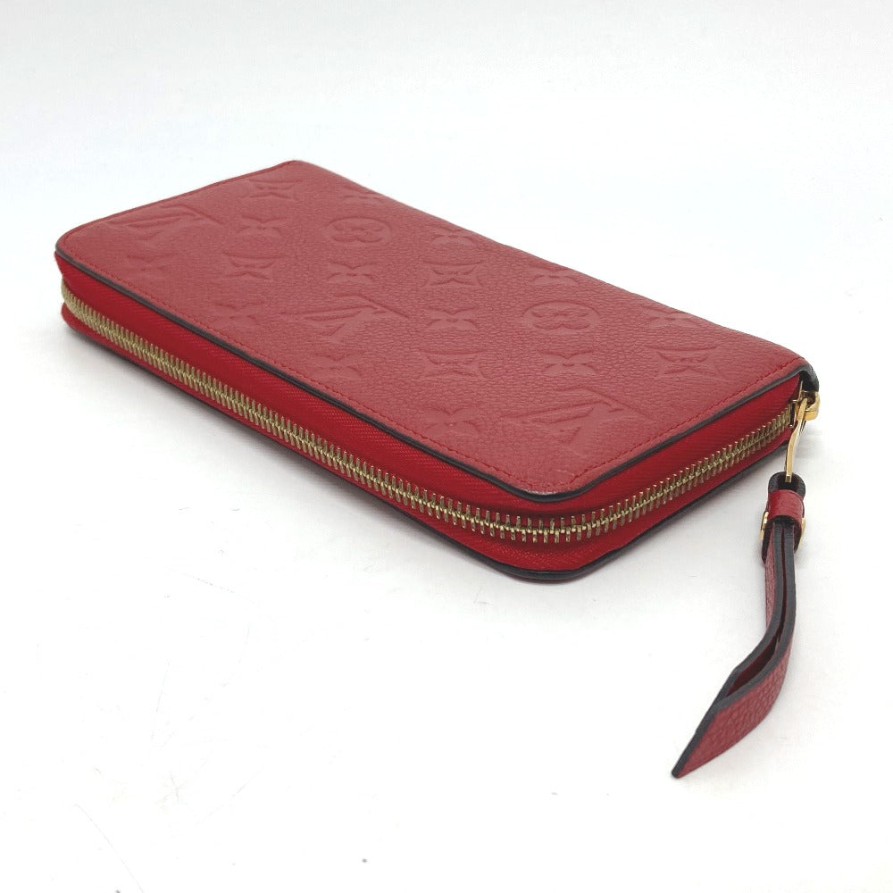 LOUIS VUITTON Long Wallet Purse M61865 Monogram Ann Platt Leather Red Monogram Ann Platt Zippy wallet