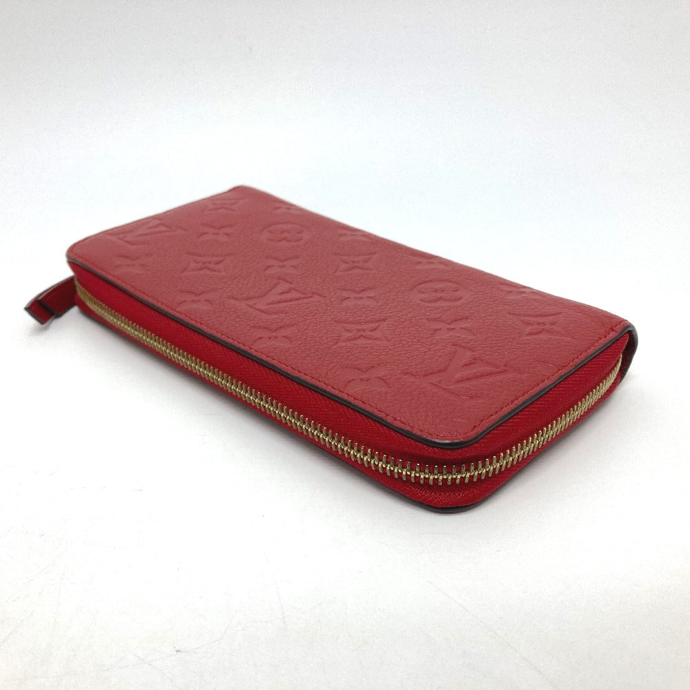 LOUIS VUITTON Long Wallet Purse M61865 Monogram Ann Platt Leather Red Monogram Ann Platt Zippy wallet