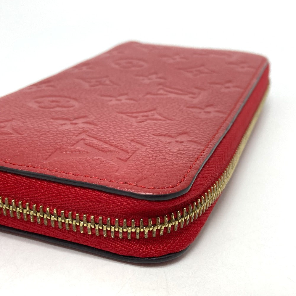 LOUIS VUITTON Long Wallet Purse M61865 Monogram Ann Platt Leather Red Monogram Ann Platt Zippy wallet