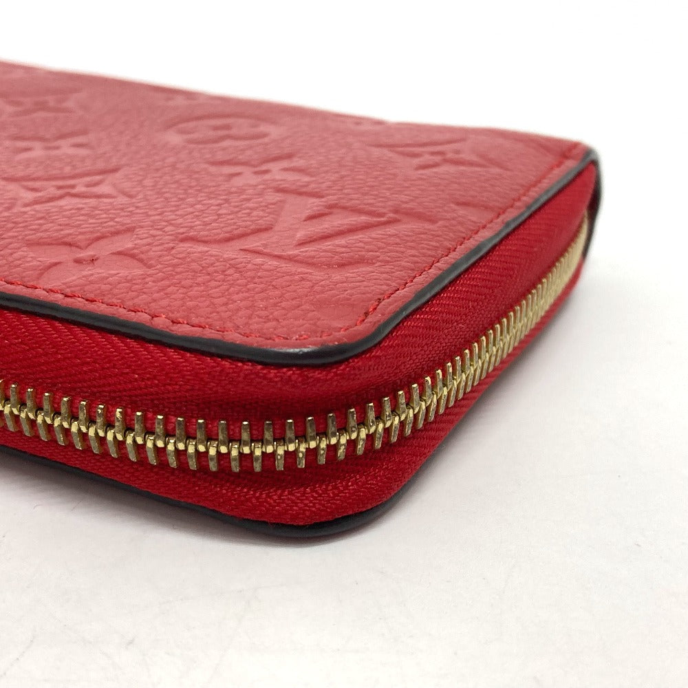 LOUIS VUITTON Long Wallet Purse M61865 Monogram Ann Platt Leather Red Monogram Ann Platt Zippy wallet