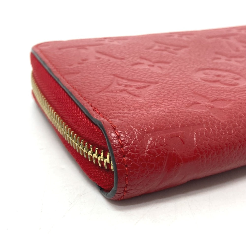 LOUIS VUITTON Long Wallet Purse M61865 Monogram Ann Platt Leather Red Monogram Ann Platt Zippy wallet