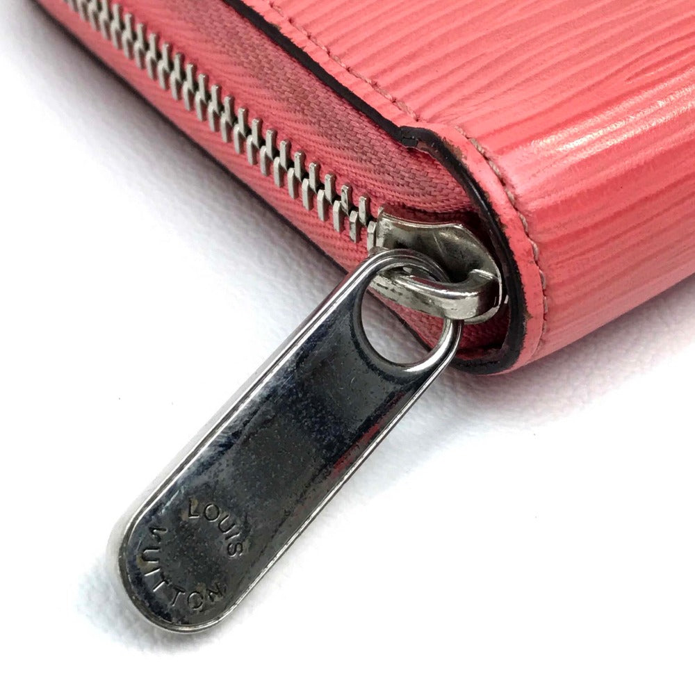 LOUIS VUITTON Long Wallet Purse M60663 Epi Leather Pink type Epi Zippy wallet Women Used Authentic