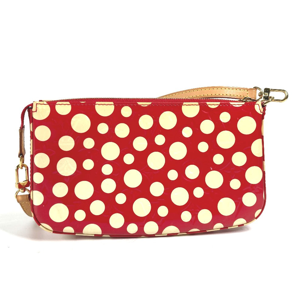 LOUIS VUITTON Shoulder Bag M91428 Patent leather Red Vernis Yayoi Kusama collaboration Dot Infinity Pochette Accessories Women Used Authentic