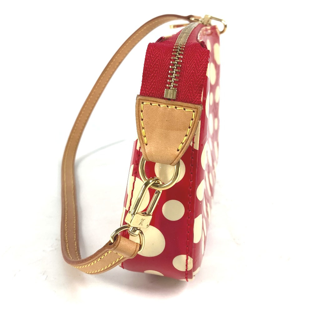 LOUIS VUITTON Shoulder Bag M91428 Patent leather Red Vernis Yayoi Kusama collaboration Dot Infinity Pochette Accessories Women Used Authentic