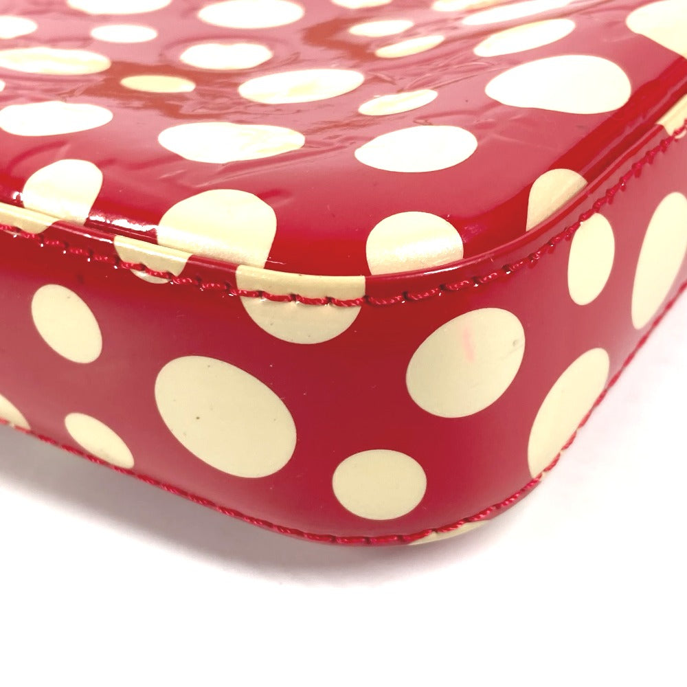 LOUIS VUITTON Shoulder Bag M91428 Patent leather Red Vernis Yayoi Kusama collaboration Dot Infinity Pochette Accessories Women Used Authentic