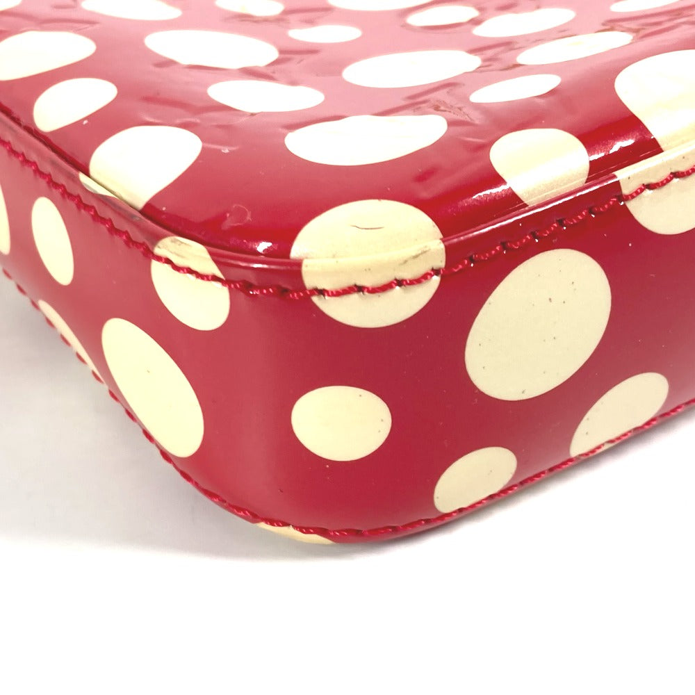 LOUIS VUITTON Shoulder Bag M91428 Patent leather Red Vernis Yayoi Kusama collaboration Dot Infinity Pochette Accessories Women Used Authentic