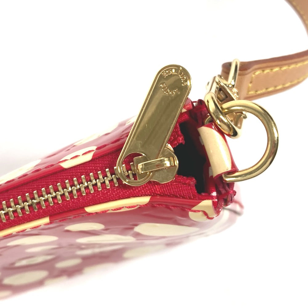 LOUIS VUITTON Shoulder Bag M91428 Patent leather Red Vernis Yayoi Kusama collaboration Dot Infinity Pochette Accessories Women Used Authentic