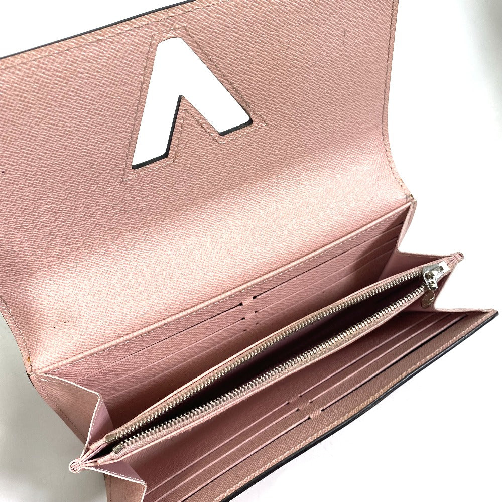 LOUIS VUITTON Long Wallet Purse M61178 Epi Leather pink Epi Portefeuille twist Women Used Authentic
