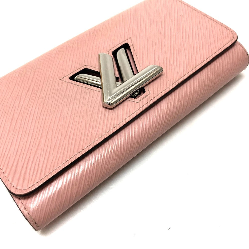 LOUIS VUITTON Long Wallet Purse M61178 Epi Leather pink Epi Portefeuille twist Women Used Authentic