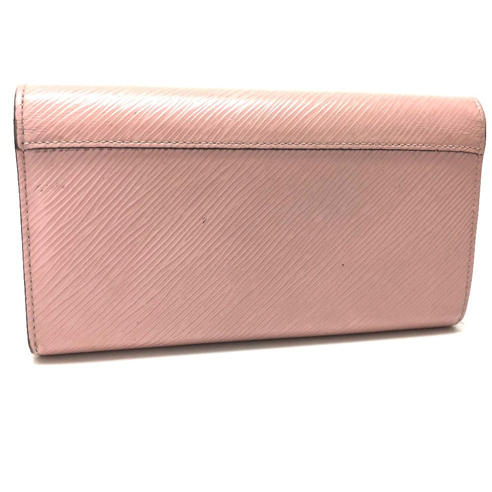 LOUIS VUITTON Long Wallet Purse M61178 Epi Leather pink Epi Portefeuille twist Women Used Authentic