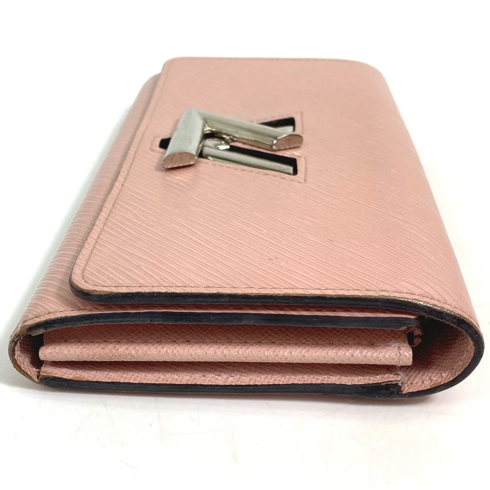 LOUIS VUITTON Long Wallet Purse M61178 Epi Leather pink Epi Portefeuille twist Women Used Authentic