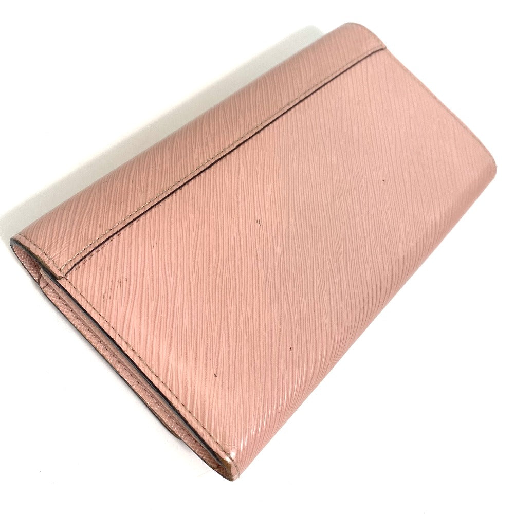 LOUIS VUITTON Long Wallet Purse M61178 Epi Leather pink Epi Portefeuille twist Women Used Authentic