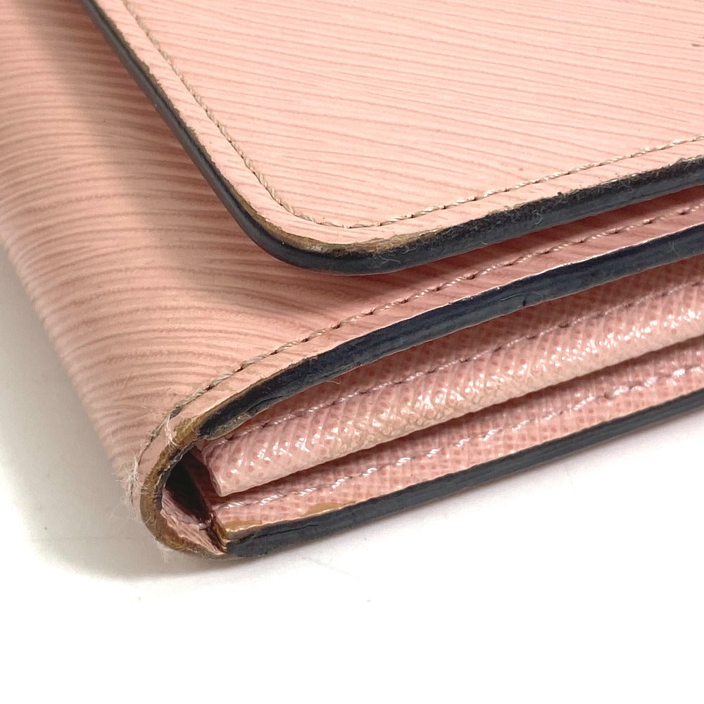 LOUIS VUITTON Long Wallet Purse M61178 Epi Leather pink Epi Portefeuille twist Women Used Authentic
