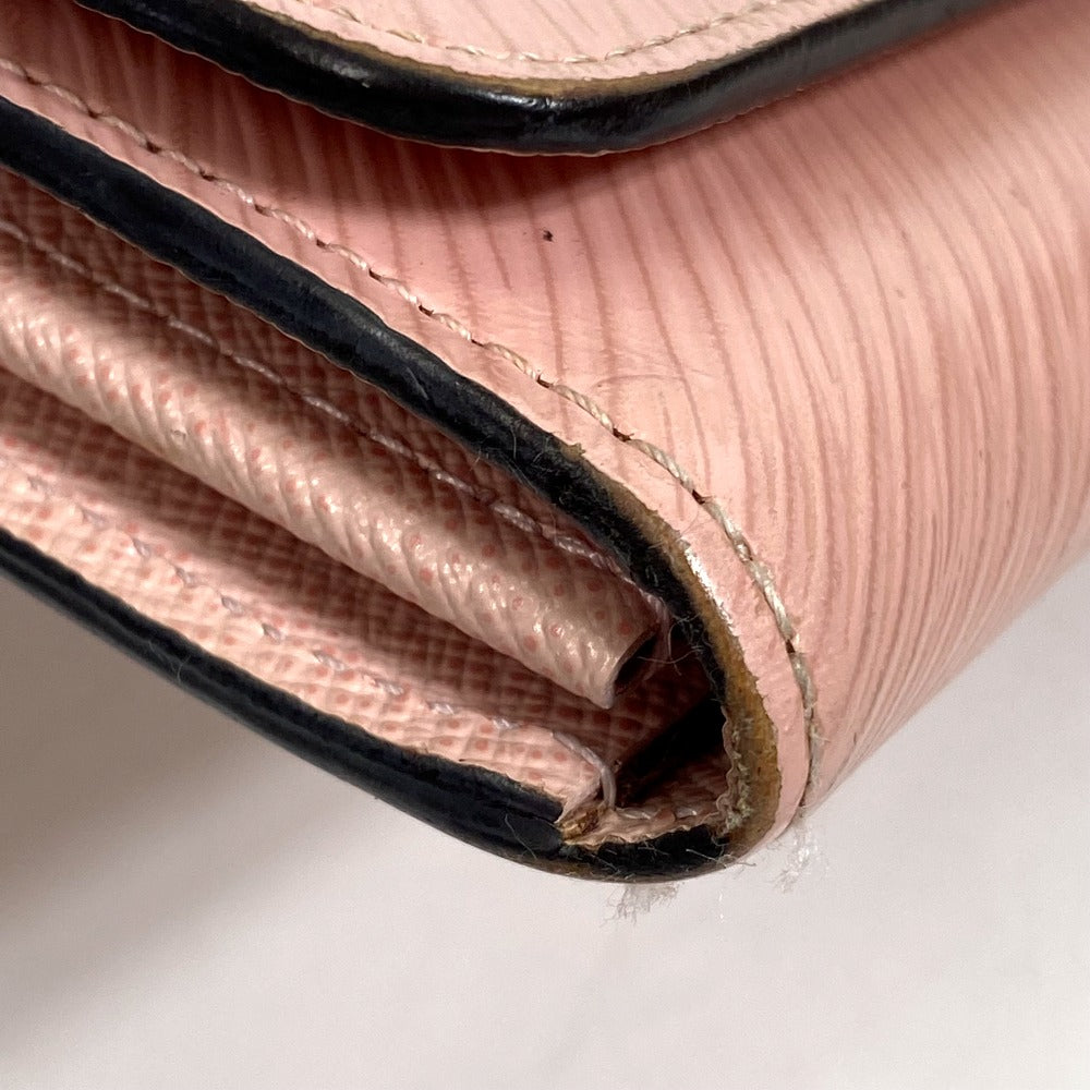 LOUIS VUITTON Long Wallet Purse M61178 Epi Leather pink Epi Portefeuille twist Women Used Authentic
