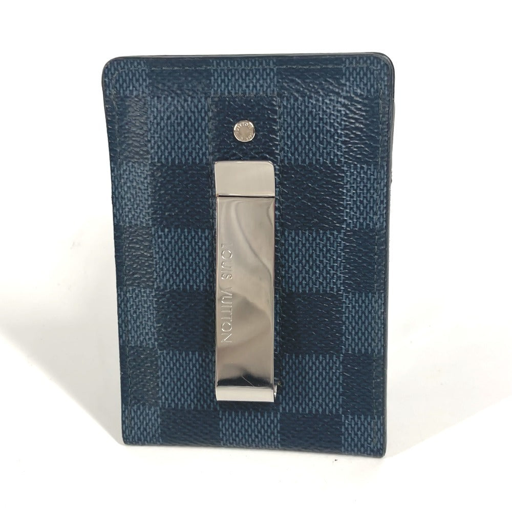 LOUIS VUITTON Card Case N63217 Damier Cobalt Canvas Navy Damier Cobalt Porte Cartes Pance