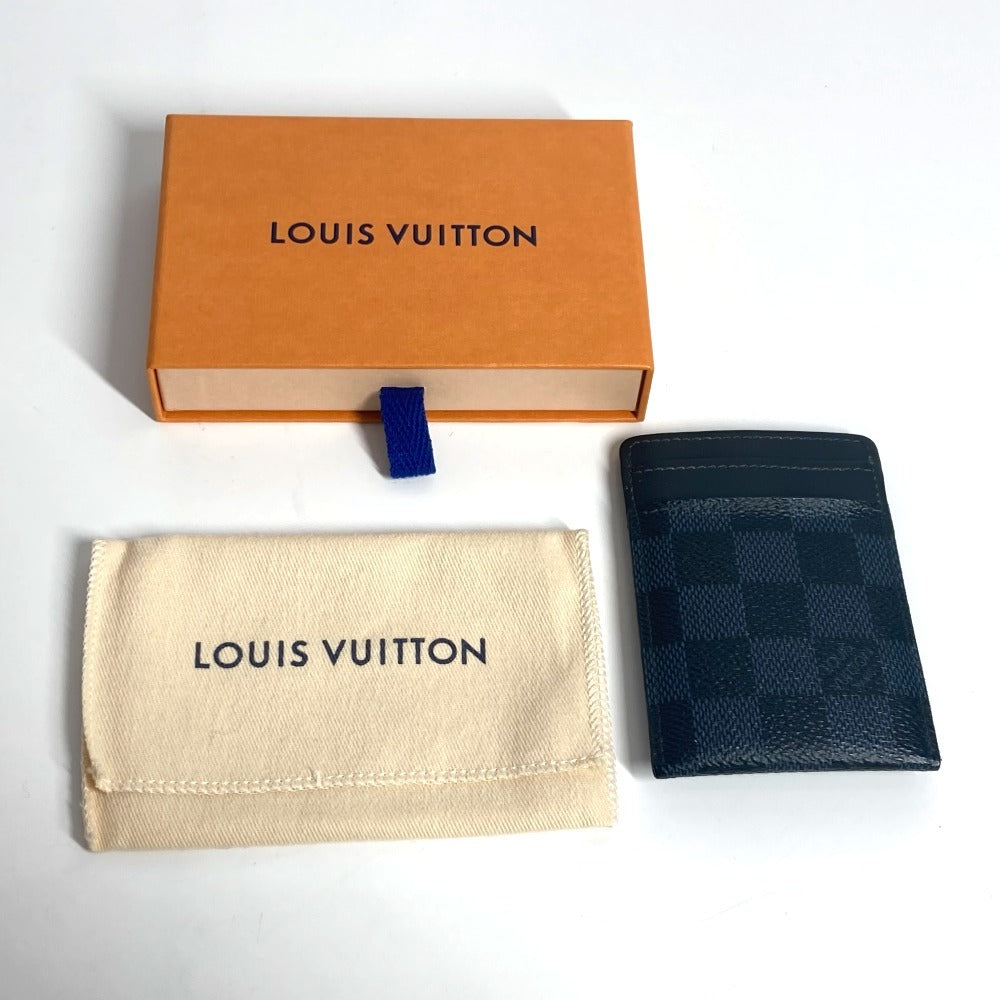 LOUIS VUITTON Card Case N63217 Damier Cobalt Canvas Navy Damier Cobalt Porte Cartes Pance