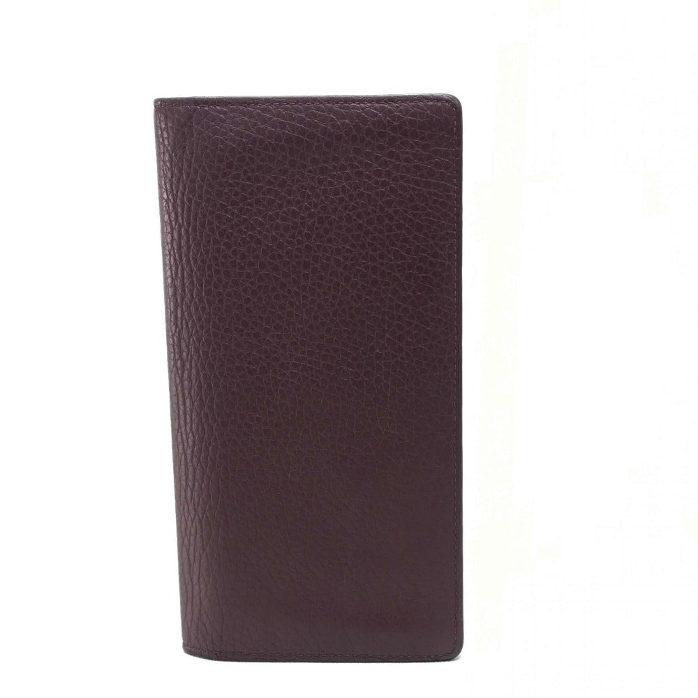 LOUIS VUITTON Long Wallet Purse Taurillon Clemence Leather Bordeauxtype Portefeuille Blaza mens Used Authentic