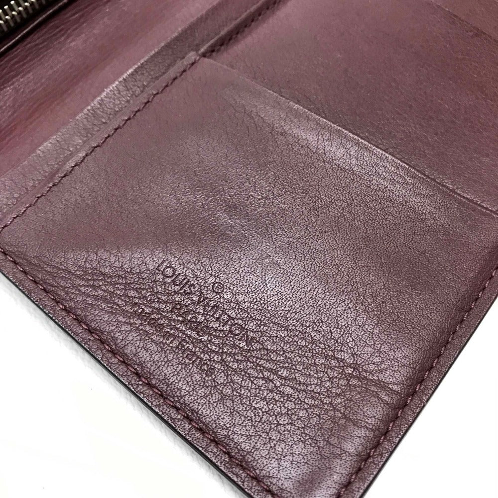 LOUIS VUITTON Long Wallet Purse Taurillon Clemence Leather Bordeauxtype Portefeuille Blaza mens Used Authentic
