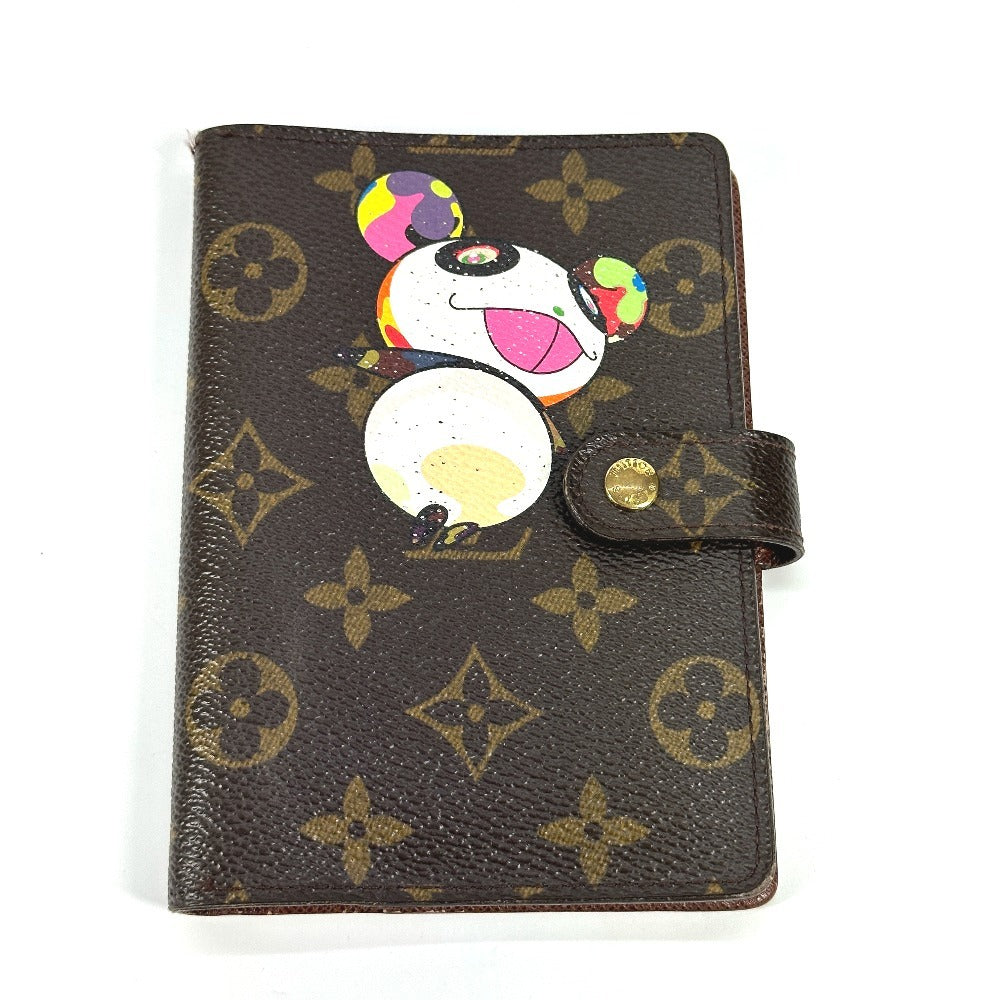 LOUIS VUITTON Notebook cover R20011 Monogram canvas Brown Monogram Panda Takashi Murakami Agenda PM