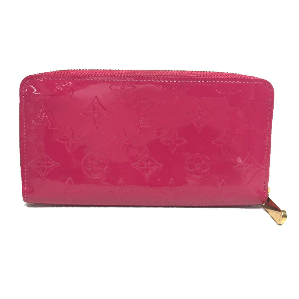 LOUIS VUITTON Long Wallet Purse M91597 Monogram Vernis pink Monogram Vernis Zippy wallet