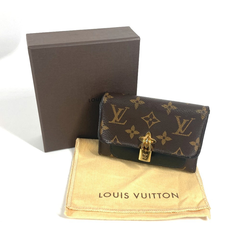 LOUIS VUITTON Trifold wallet M62578 Monogram canvas Brown Monogram Portefeuille Flower Compact