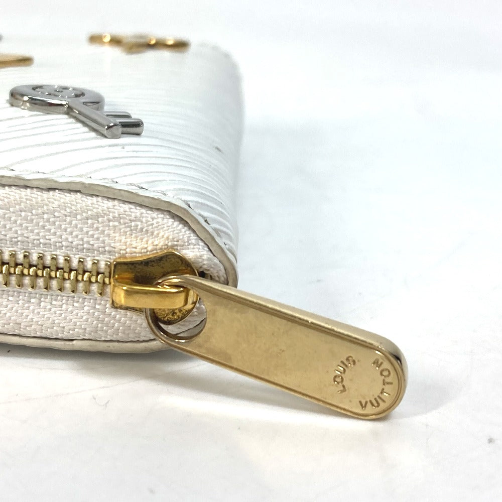 LOUIS VUITTON Coin case M63994 Epi Leather white epi love lock Zip around purse