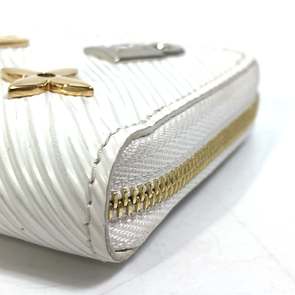 LOUIS VUITTON Coin case M63994 Epi Leather white epi love lock Zip around purse