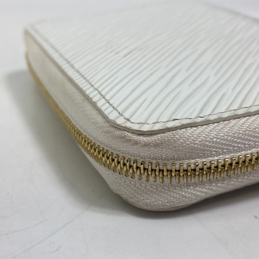 LOUIS VUITTON Coin case M63994 Epi Leather white epi love lock Zip around purse