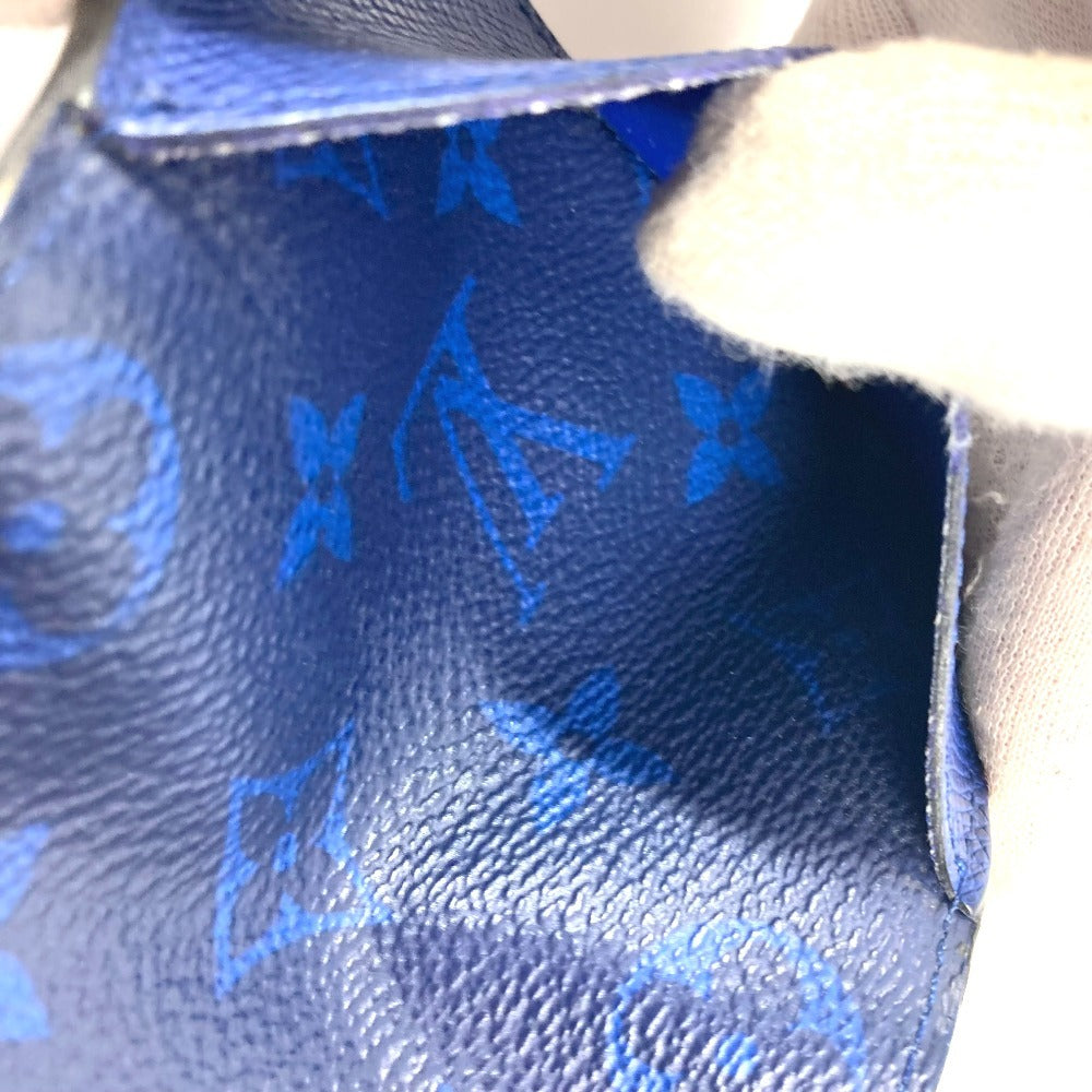 LOUIS VUITTON Card Case M30301 Taiga Leather, Monogram Canvas blue Taigalama Organizer De Poch
