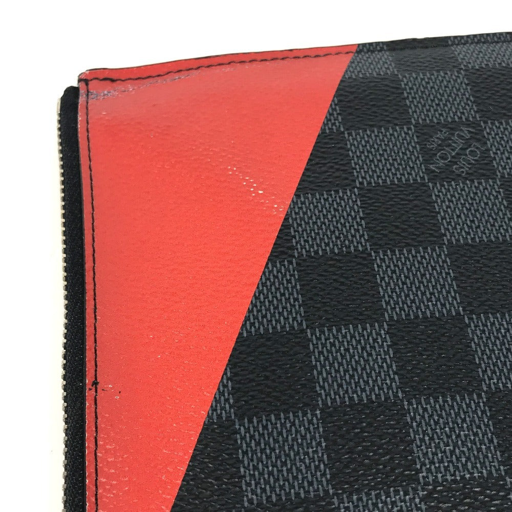 LOUIS VUITTON Clutch bag N41594 Damier Grafitto Canvas black America's Cup Damier Graphite Pochette Jules GM