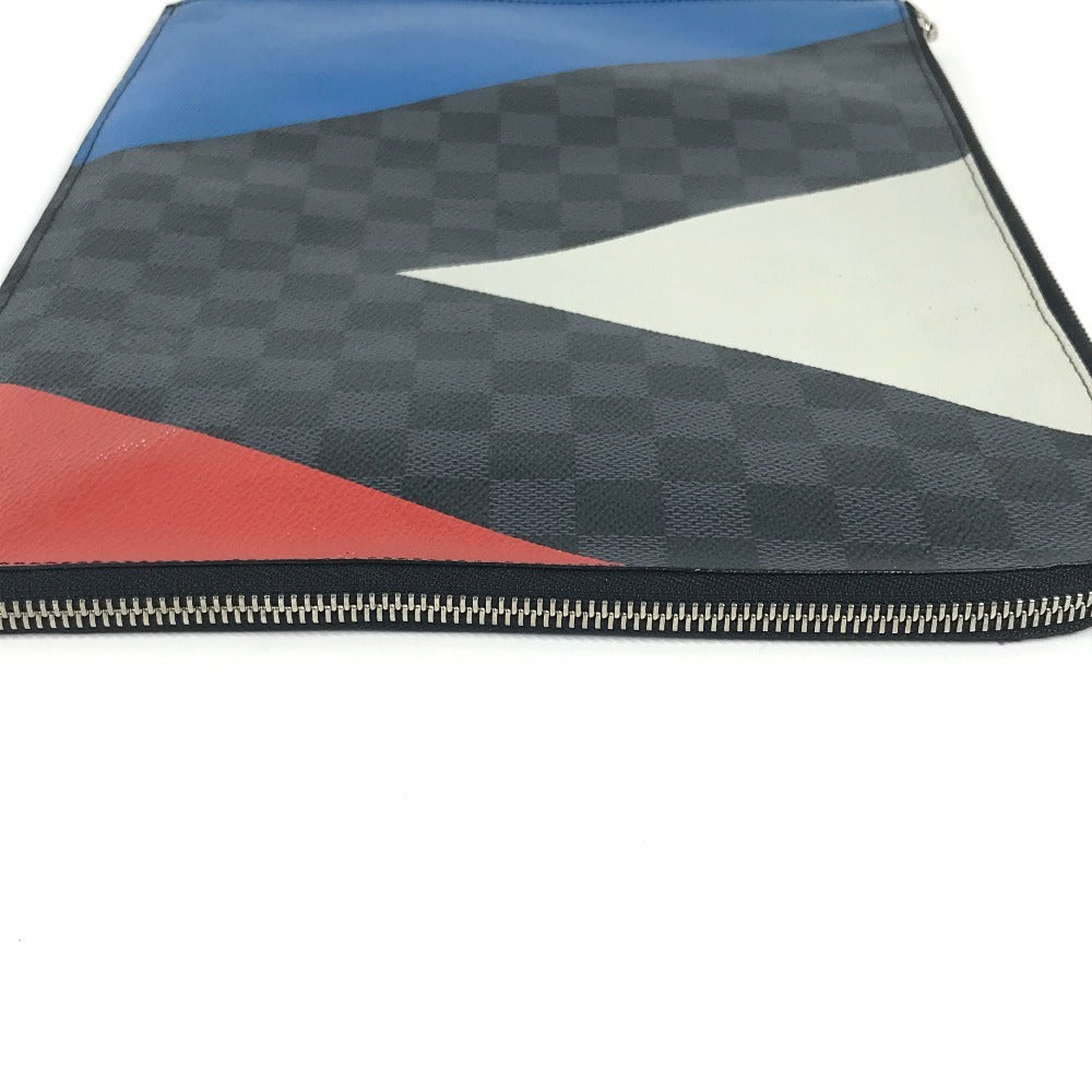 LOUIS VUITTON Clutch bag N41594 Damier Grafitto Canvas black America's Cup Damier Graphite Pochette Jules GM