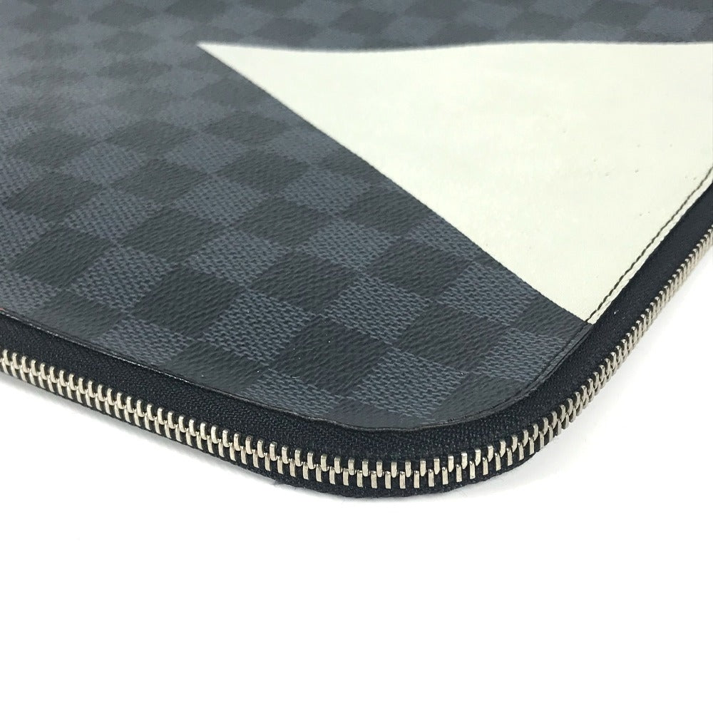 LOUIS VUITTON Clutch bag N41594 Damier Grafitto Canvas black America's Cup Damier Graphite Pochette Jules GM