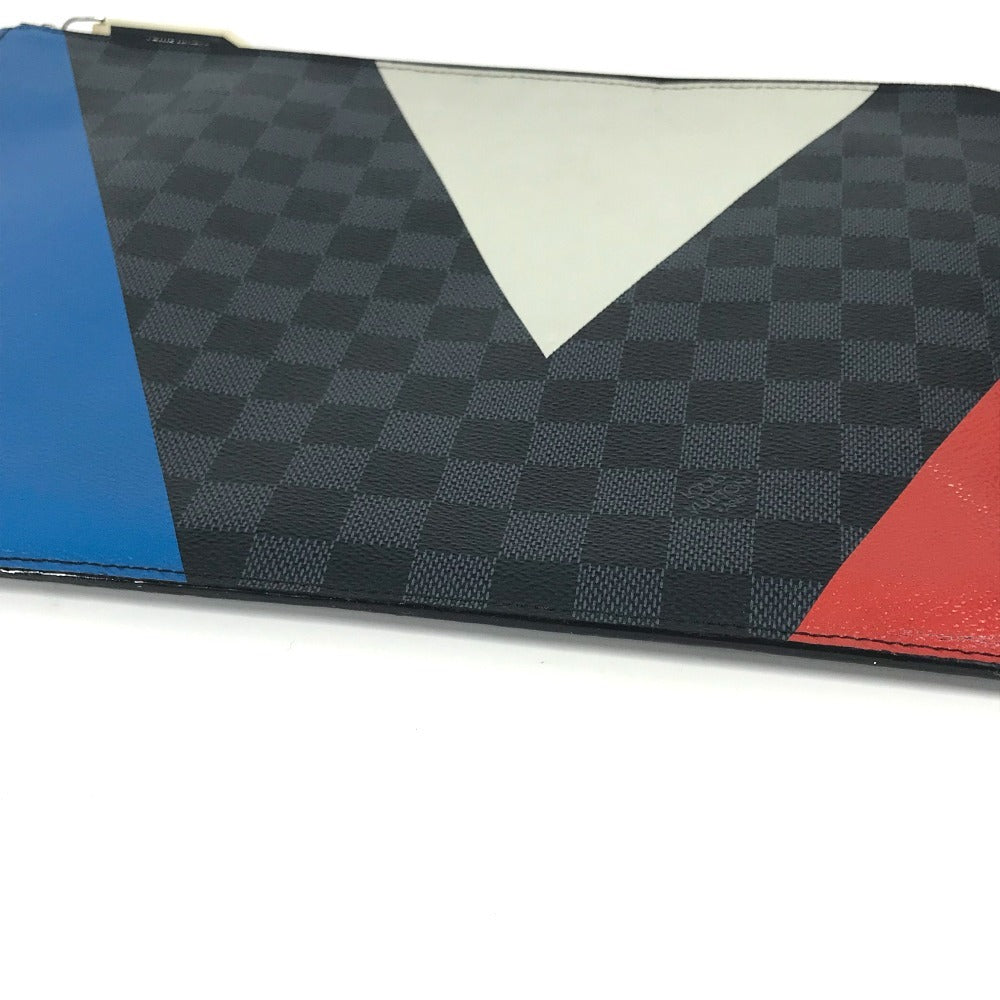 LOUIS VUITTON Clutch bag N41594 Damier Grafitto Canvas black America's Cup Damier Graphite Pochette Jules GM