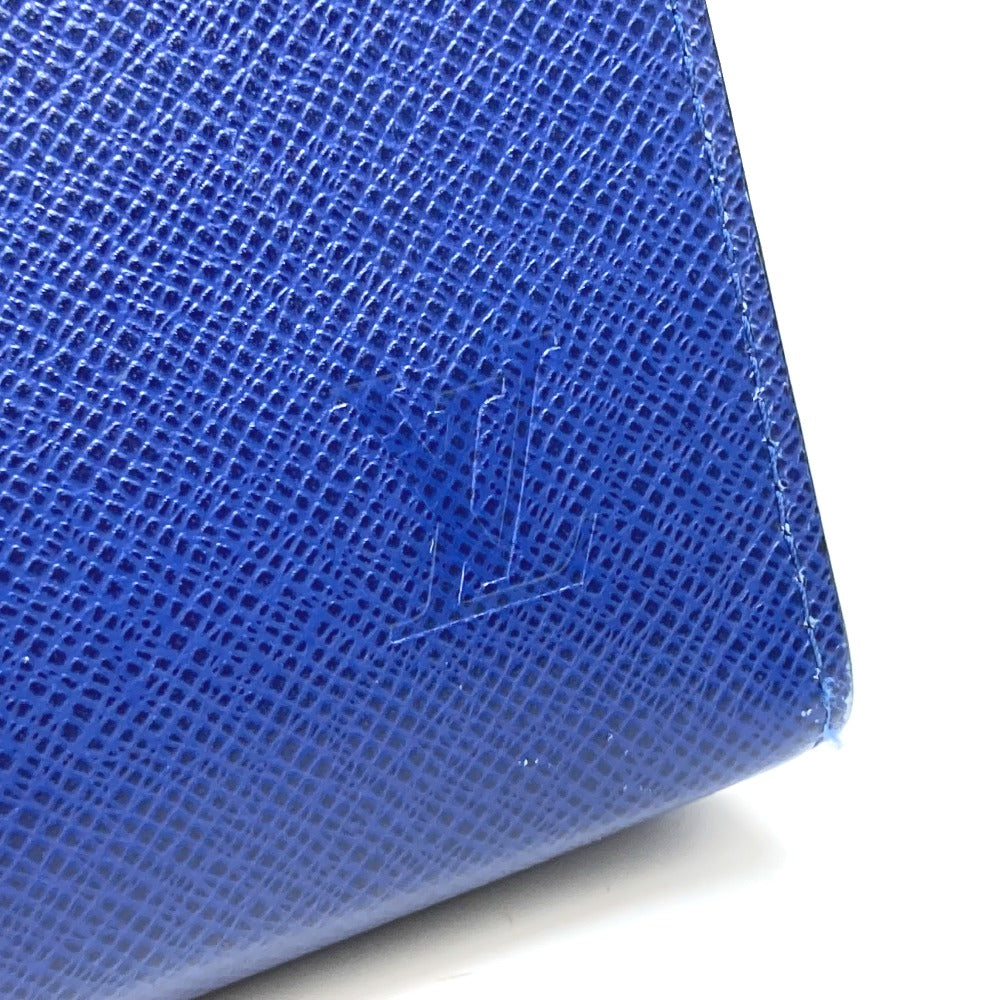 LOUIS VUITTON business bag M30575 Taiga Leather blue Taiga Pochette Voyage MM